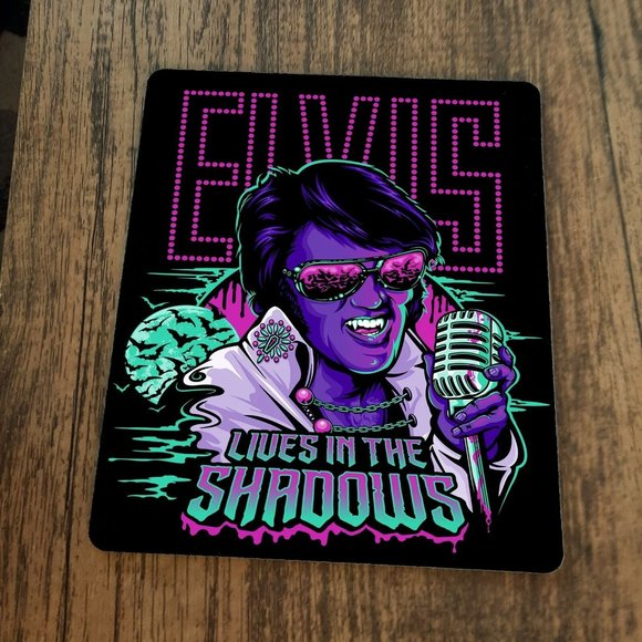 Unbranded Other - Elvis Lives in the‎ Shadows Mouse Pad Count Presley